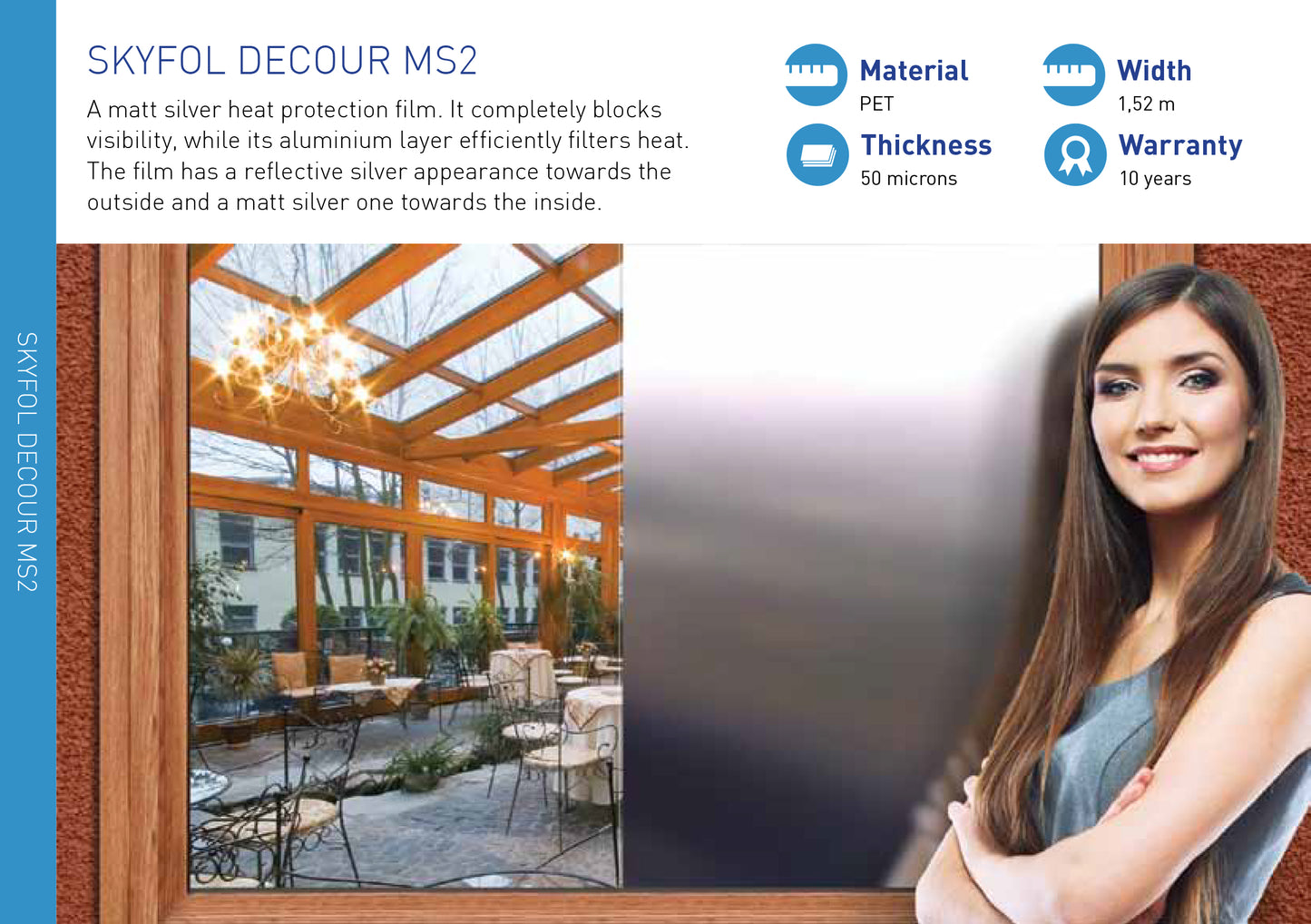 SkyFol Decour MS2 - Matt silver frost